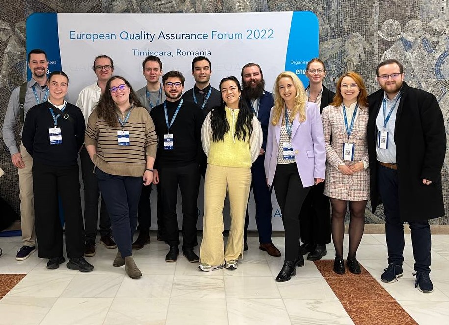 Students from ESU's national members at the 2022 European Quality Assurance Forum in Romania